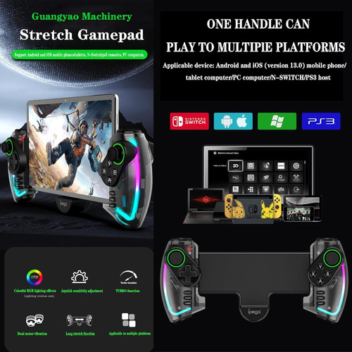 Control Gamepad Joystick Telefono/tablet Mecanico Rgb Ipega