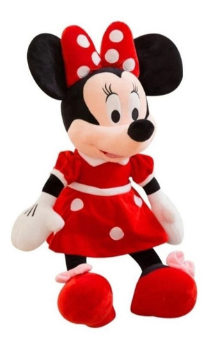 Minnie Mouse De Peluche Rosa Roja 50cm Excelente Calidad