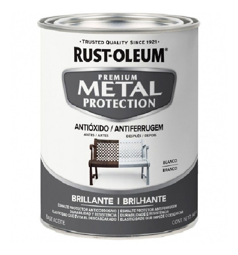 Esmalte + Antioxido Rust Oleum Blanco Y Negro 0.946 Ml K37 