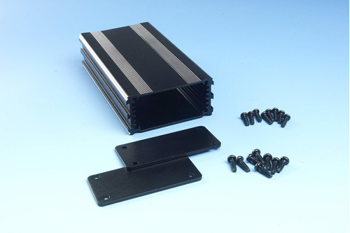 B1-120bk: Caja Electronica Aluminio Extruido Anodizado Negro