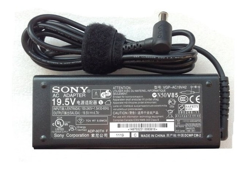 Cargador Original Sony Vgp-ac19v19 19.5v 3.9a 6.5x4.4mm 90w