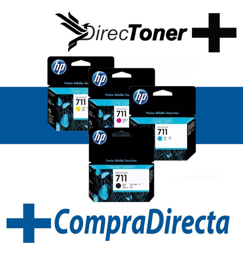 Combo Cartucho Hp 711 Original Completo Simple Carga