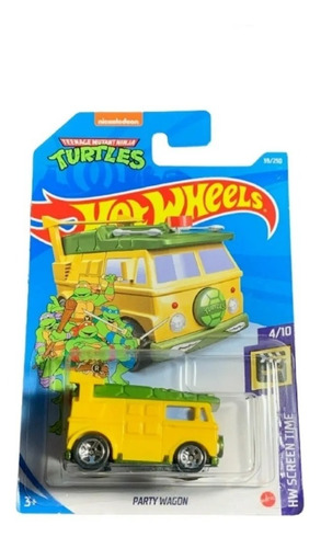 Hot Wheels Party Wagon 4/10  39/250 Camioneta Tortugas Ninja