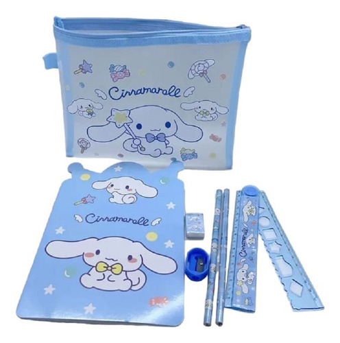 Set Papeleria Kawaii Sanrio 7pzslapicera Cuadernillo Lápices