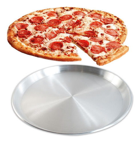 Pizzera Aluminio 30 Cm Molde Pizza Chica 6 Porciones!