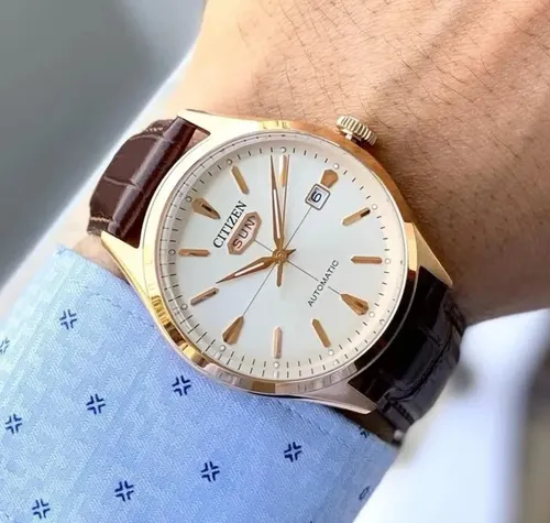 Relógio Citizen Masculino Automático Rose Gold Nh8393-05a