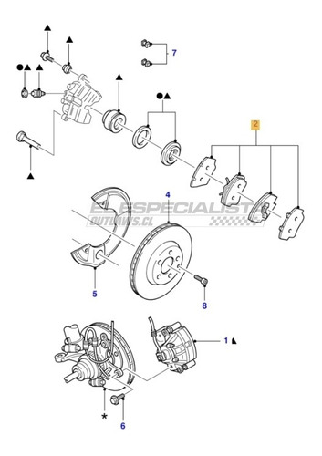 Pastilla De Freno Delantera Ford  Sable 1998