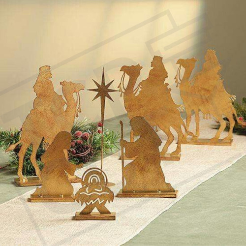 Nacimiento Navidad En Mdf  Con Vinil 70 Cm 