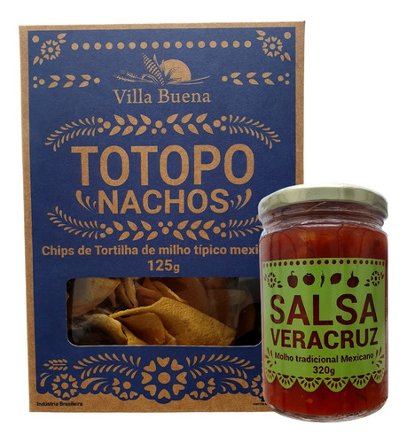 Kit Molho Salsa Veracruz E Nachos Mexicanos Villa Buena