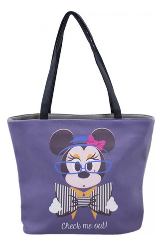 Bolsa morada de Minnie Mouse con gafas de Mickey Mouse de Disney en color violeta