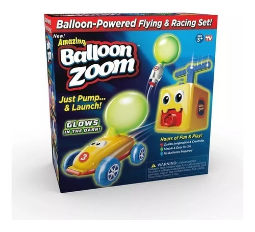 Juguete De Carro Impulsado Por Globo Balloon Zoom