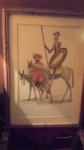 Quijote De La Mancha Y Sancho Panza. Firmado D. Dimorin