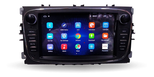 Stereo Pantalla 7 PuLG Android Para Linea Ford Gps Bt Usb