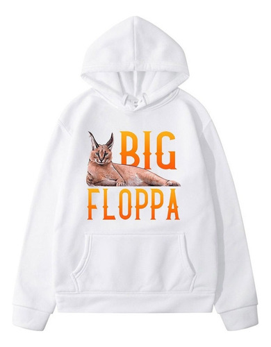 Tops Big Floppa Meme Cute Caracal Cat Impreso Sudaderas Con