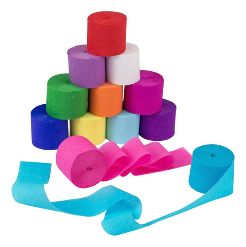12 De Papel Crepé Para Decoración De Bricolaje De