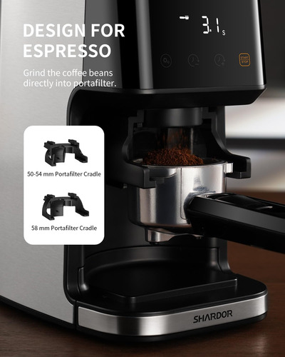 Shardor Moinho De Café Expresso De Rebarba Cónica Elétric...