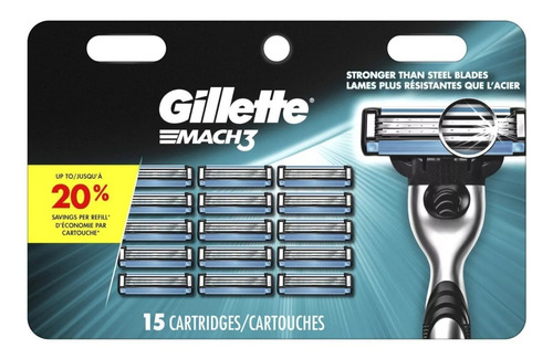 Cartuchos Repuestos Gillette Mach3 Pack 15 Unidades Original