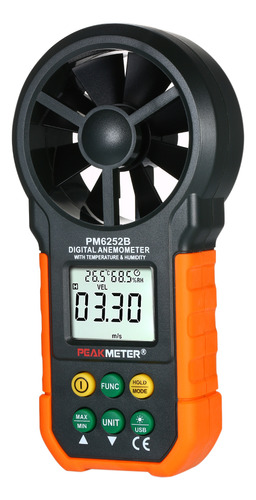 Peakmeter Anemómetro Profesional Multifunción Lcd