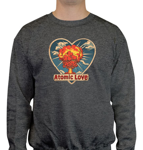 Sudadera Cuello Redondo Diseño Atomic Love Amor Retro