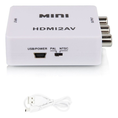Adaptador Conversor Hdmi Para Video 3rca 2av C/ Nota