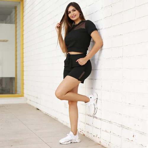 Conjunto da nike short e hot sale blusa feminina