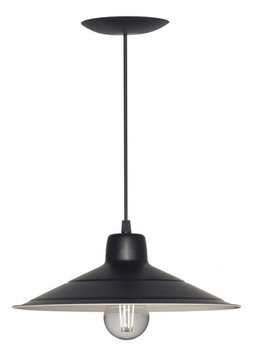 Lámpara Colgante Campana Tipo Galponera Deco E27 Led 28cm 