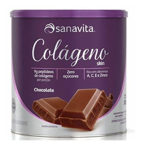 Colágeno Skin 300g - Sanavita - Diversos Sabores 