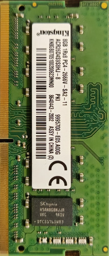 Memoria Ram Laptop Kingston 8gb Ddr4 2666mhz Sodimm (Usado)