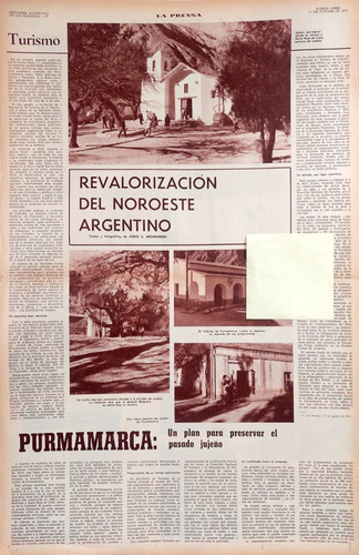 Purmamarca Un Plan Para Preservar El Pasado De Jujuy 1972