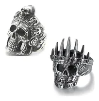 Comprar Anel Aço Rei Caveira Rainha Caveira Da Morte Vintage 32g