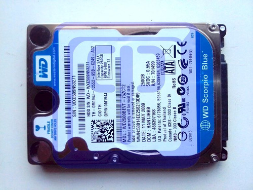 0819 Disco Rígido Dell Inspiron 1545 - Pp41l (Usado)