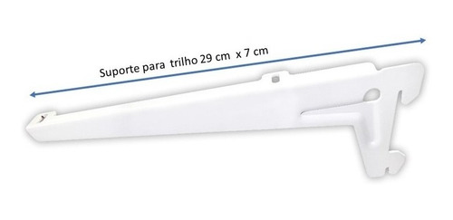 Suporte Para Trilho Prateleira 29 Cm  Com Aba Kit Com 10 Peç