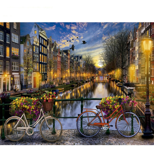 Pintura Numerada Canais De Amsterdam_p2