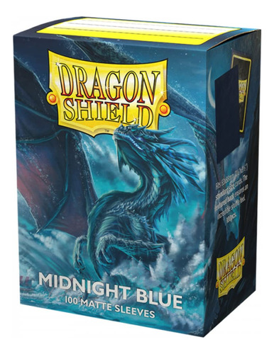 Dragon Shield Caja De 100 Ct - Mangas Mate Azul Medianoche