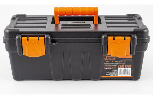 Caja De Herramientas Básica Tactix 33 Cm Negro Con Naranja