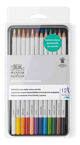 Lapis Aquarelavel Studio Collection Winsor & Newton 12 Cores