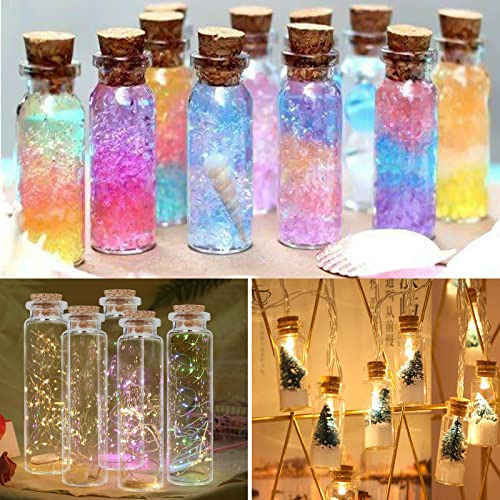 40 Piezas De Pequeñas Botellas De Vidrio De 20 Ml Corc...