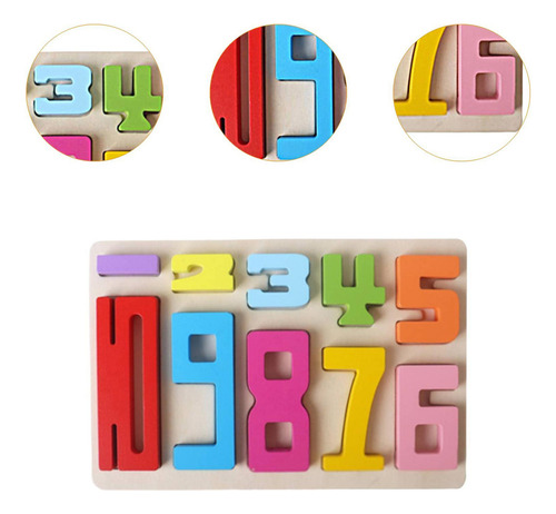 Wa Juego De Rompecabezas De Números De Madera, Juegos