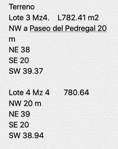Venta 2 Terrenos Jardines Del Pedregal Completamente Planos.