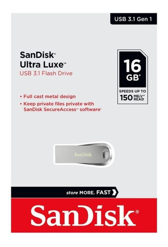 Pendrive Sandisk Ultra Luxe 16gb Usb 3.1 