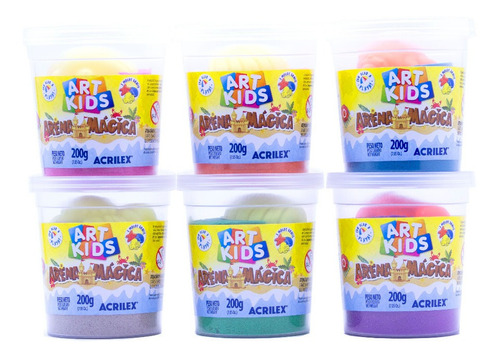Arena Mágica Kinética Acrilex 200g Con Molde