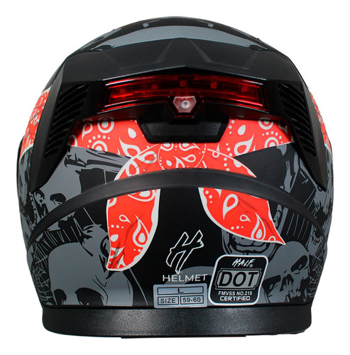 Casco Abatible C/led Red Skull Con Certifificacion Dot Xl Red Skull Red Skull Xl