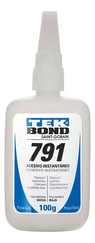 Cola Tek Bond 791 Instantanea Adesivo 100g