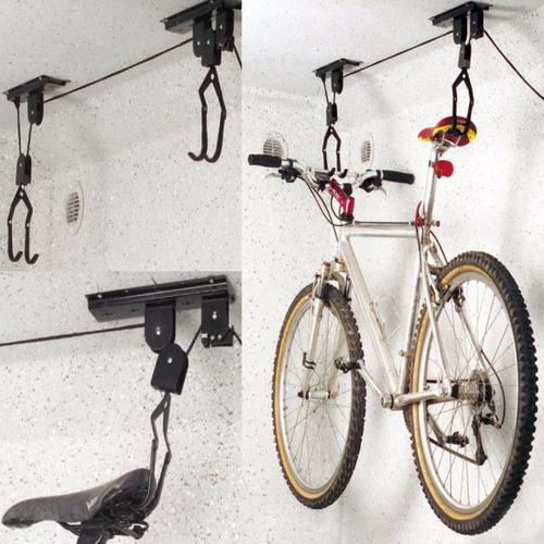 Imagen 2 de 10 de Soporte Gancho Porta Kayak Bicicleta Colgar Reforzado Techo