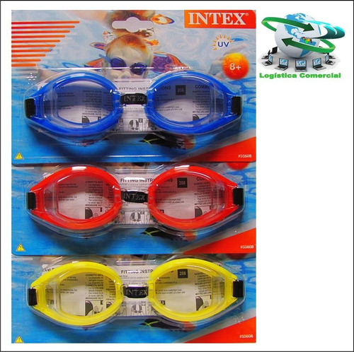 Lentes De Natacion 55608 Piscina Playa Intex Mayores D 8años