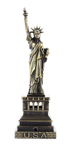 Estatuilla Escala Estatua De La Libertad 17cm Metal Decoraci