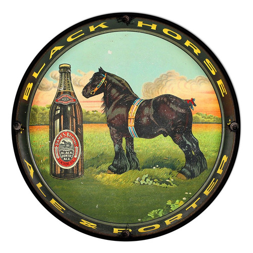 #308 - Cuadro Decorativo Vintage / Beer Cerveza Caballo 