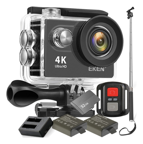 Kit Câmera Eken H9r + 32gb + Baterias + Bastão + Carregador