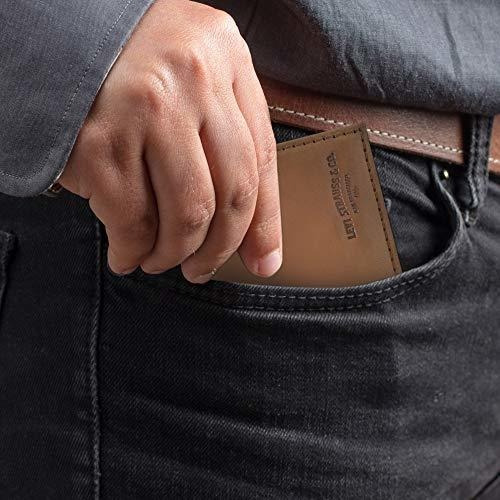 Billetera De Cuero Slimfold Levis Turlock Tan