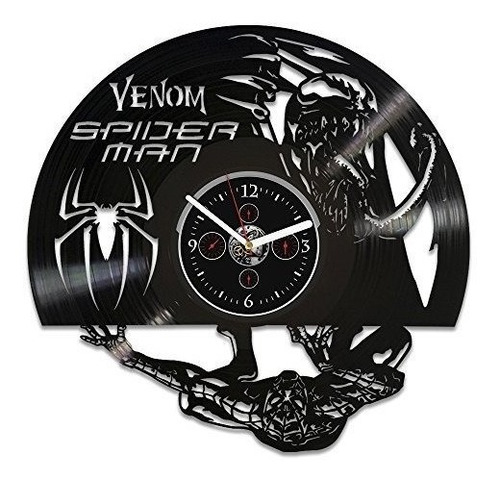 Reloj De Pared De Discos De Vinilo Spiderman Reloj Regalo De